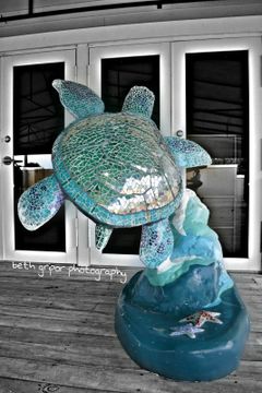 "Mosaic Turtle" at the Loggerhead Marinelife Center, Juno Beach, Florida. Field Trip Series.