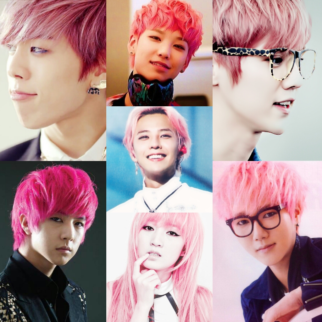 Kpop korea pink hair fashion gdragon yesung zelo luhan