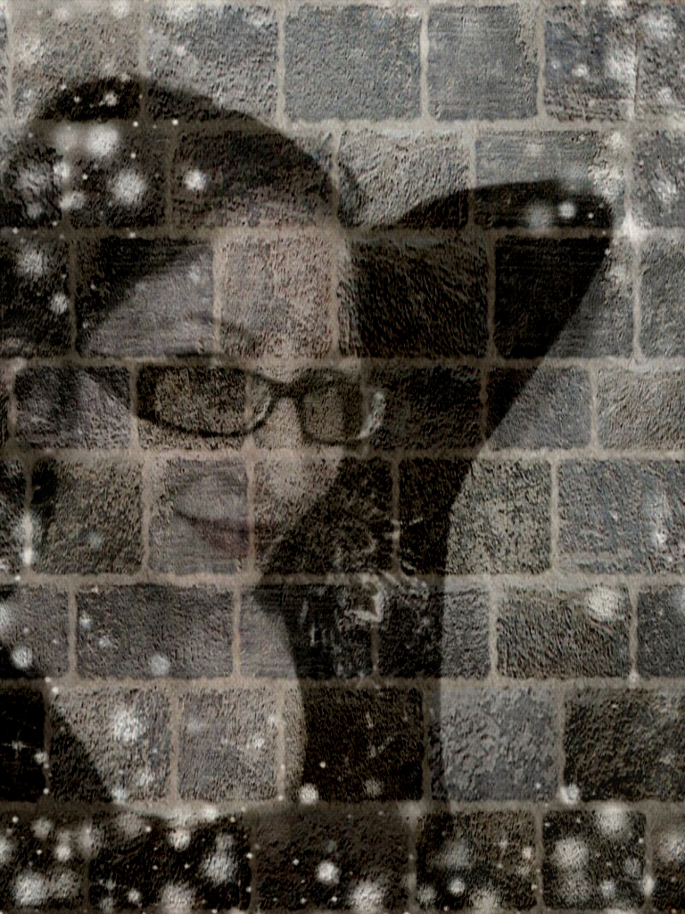 me as chalk art on a brick wall my 3rd upload )...